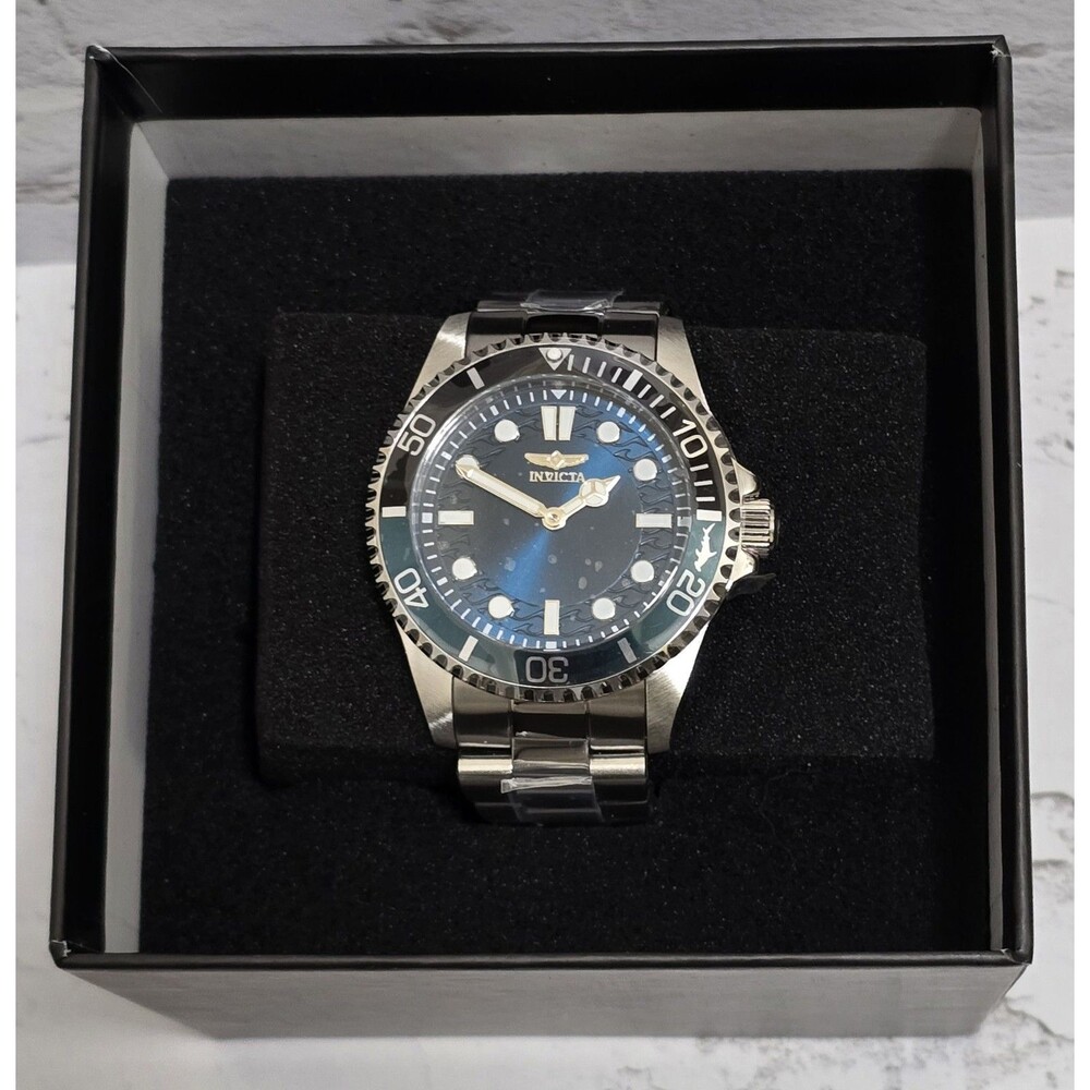 Invicta Pro Diver Crestcore Men's Watch 43mm Navy Blue Silver 49704 Brand New